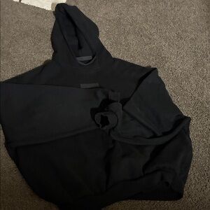 Essentials Black Hoodie Sweater